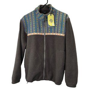 Prana Hurricane FZ Fleece Full Zip Jacket XS Men S Women Gray Southwestern NWT